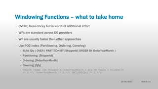 Windowing functions session for Slovak SQL Pass & BI | PPT