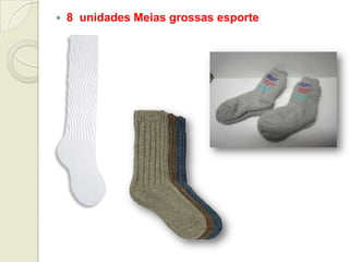  8 unidades Meias grossas esporte
 
