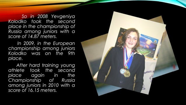Our role model is YEVGENIYA KOLODKO | PPT