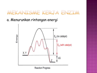 a. Menurunkan rintangan energi
 