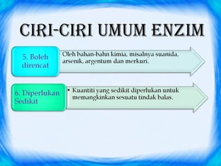 CIRI-CIRI UMUM ENZIM

 