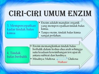 CIRI-CIRI UMUM ENZIM

 