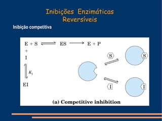 Inibições Enzimáticas
Reversíveis
Inibição competitiva
 