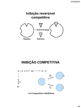 07/05/2015
42
Inibição reversível
competitiva
INIBIÇÃO COMPETITIVA
 