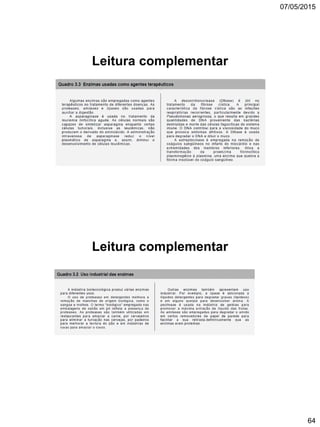 07/05/2015
64
Leitura complementar
Leitura complementar
 