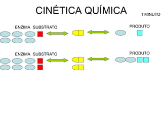 CINÉTICA QUÍMICA      1 MINUTO


ENZIMA SUBSTRATO          PRODUTO




ENZIMA SUBSTRATO          PRODUTO
 