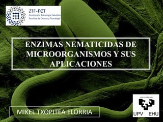 ENZIMAS NEMATICIDAS DE
MICROORGANISMOS Y SUS
APLICACIONES
MIKEL TXOPITEA ELORRIA
 