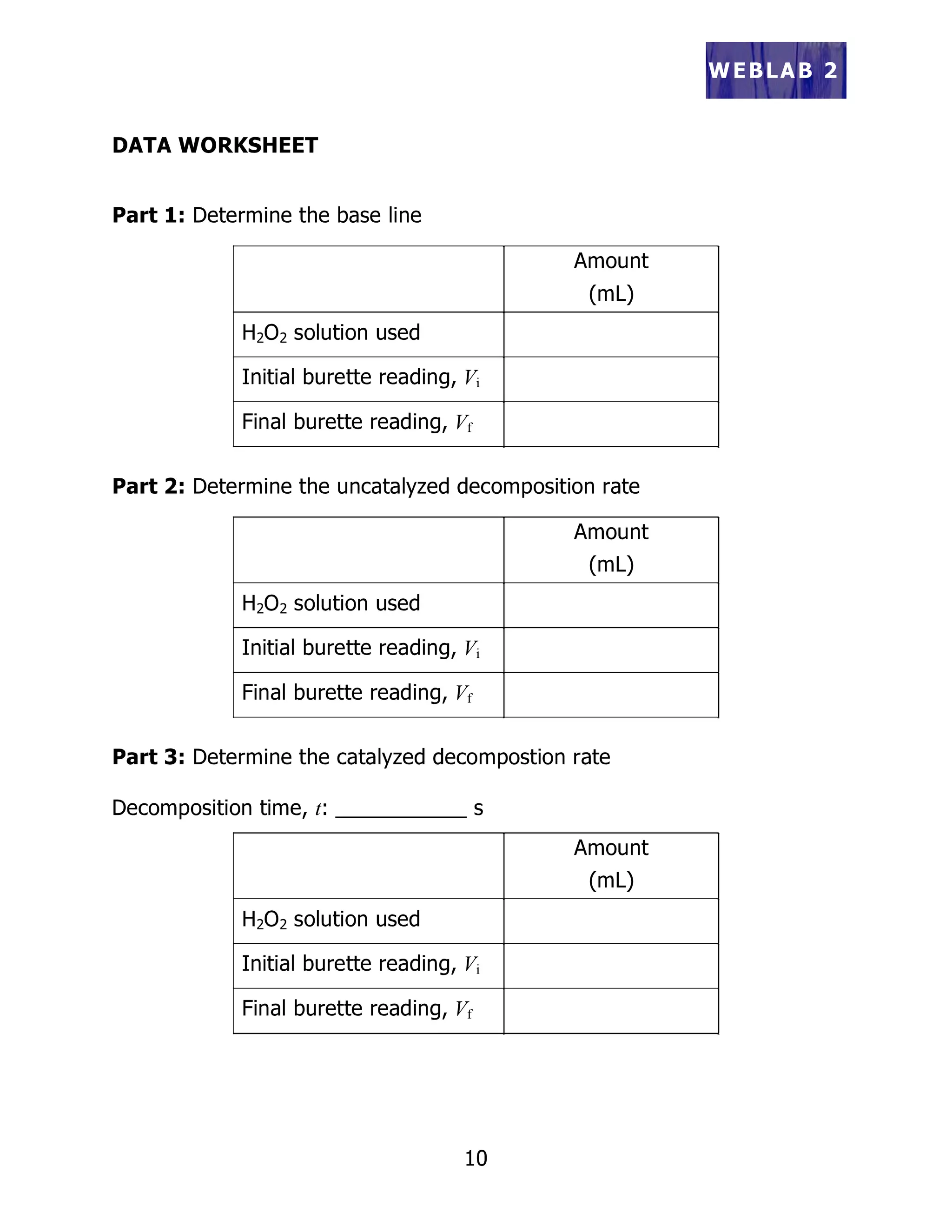 Enzyme catalysis online worksheet | PDF