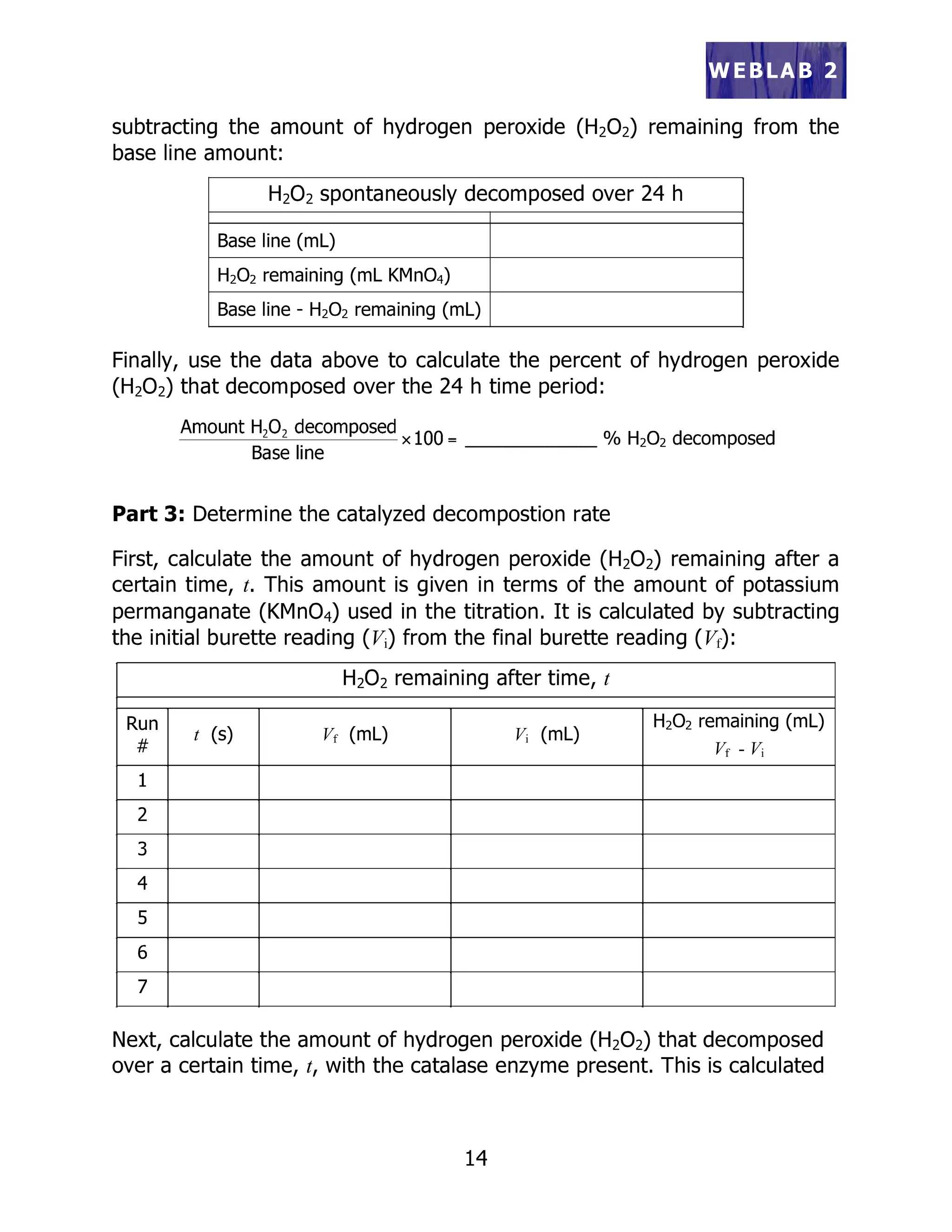Enzyme catalysis online worksheet | PDF