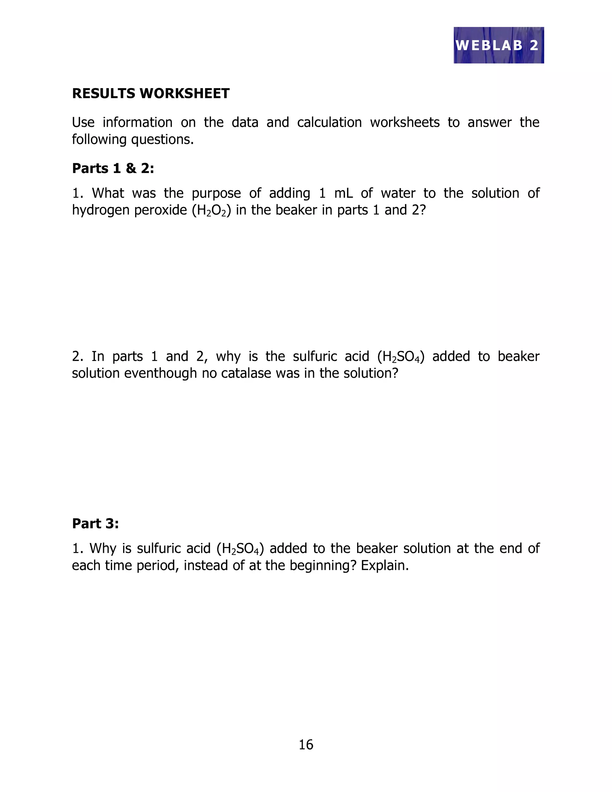 Enzyme catalysis online worksheet | PDF