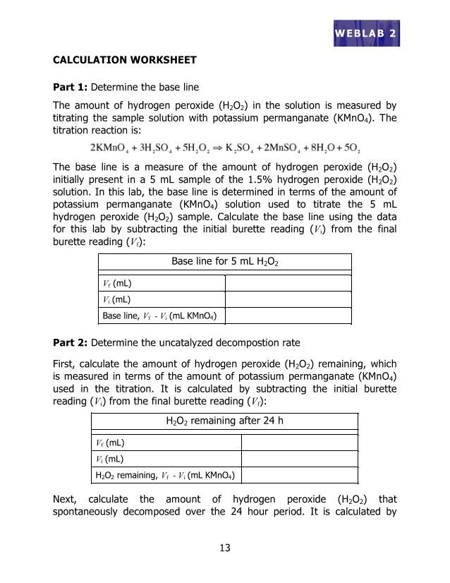Enzyme catalysis online worksheet