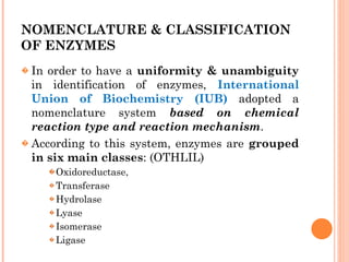 power point slide on ENZYME CHEMISTRY.ppt