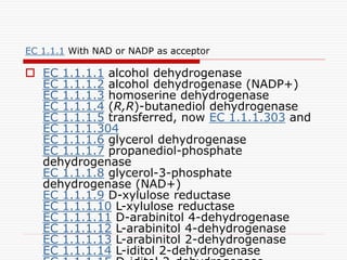 Ec Number Enzyme classification (EC).ppt