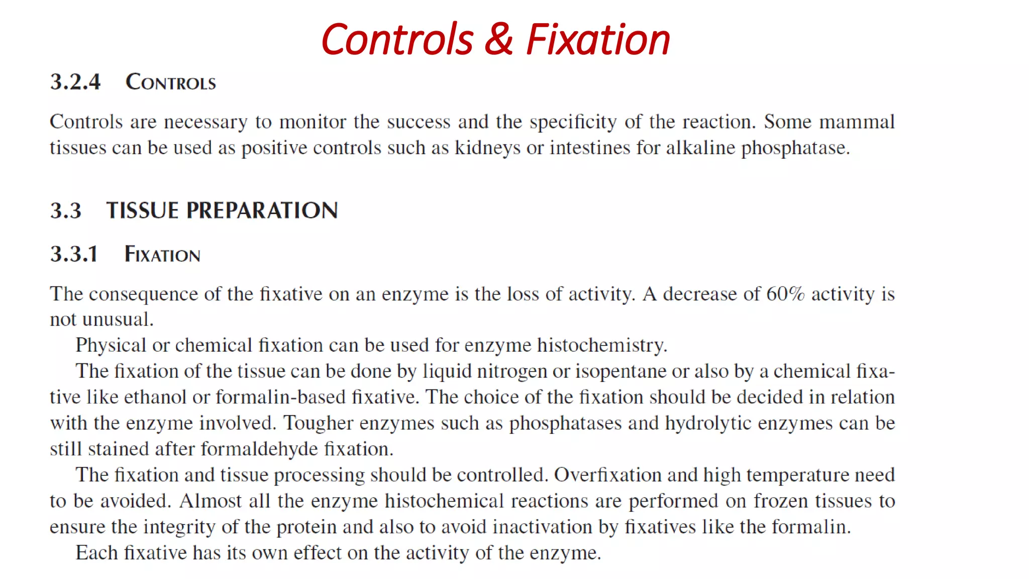 Controls & Fixation
 