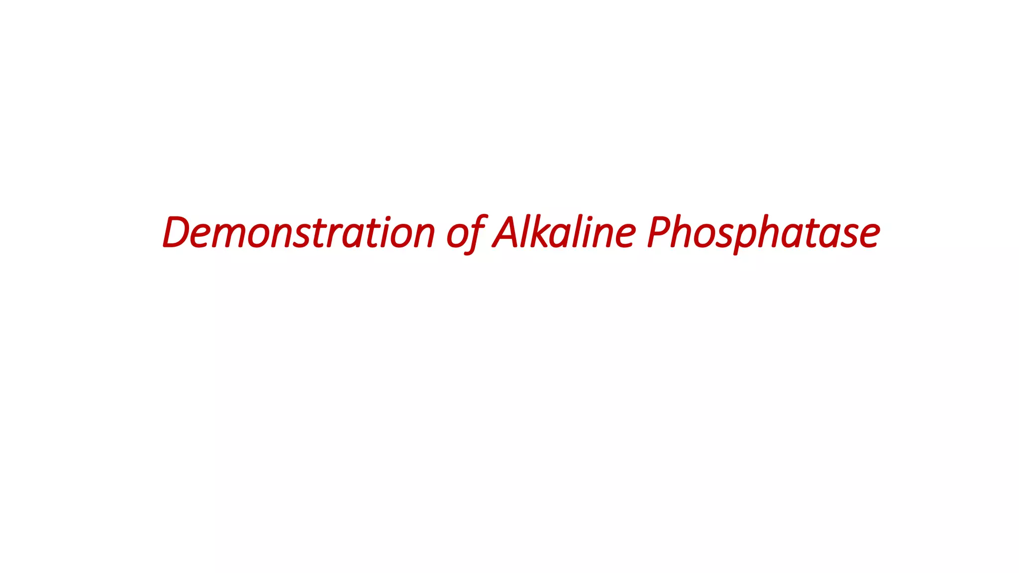 Demonstration of Alkaline Phosphatase
 