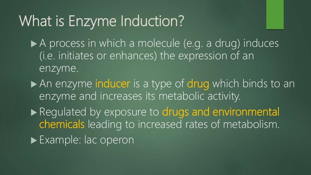 Enzyme induction and repression