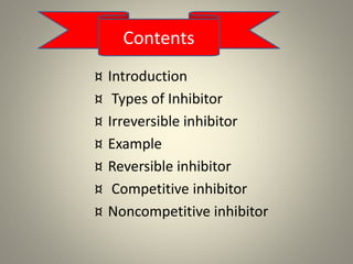 Enzyme inhibition | PPTX