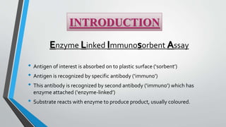 ENZYME LINKED IMMUNOSORBENT ASSAY (ELISA) .pptx