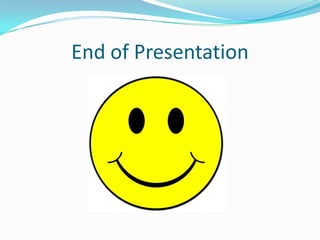 End of Presentation