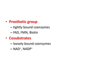 Prosthetic Group Examples Enzymes | PDF