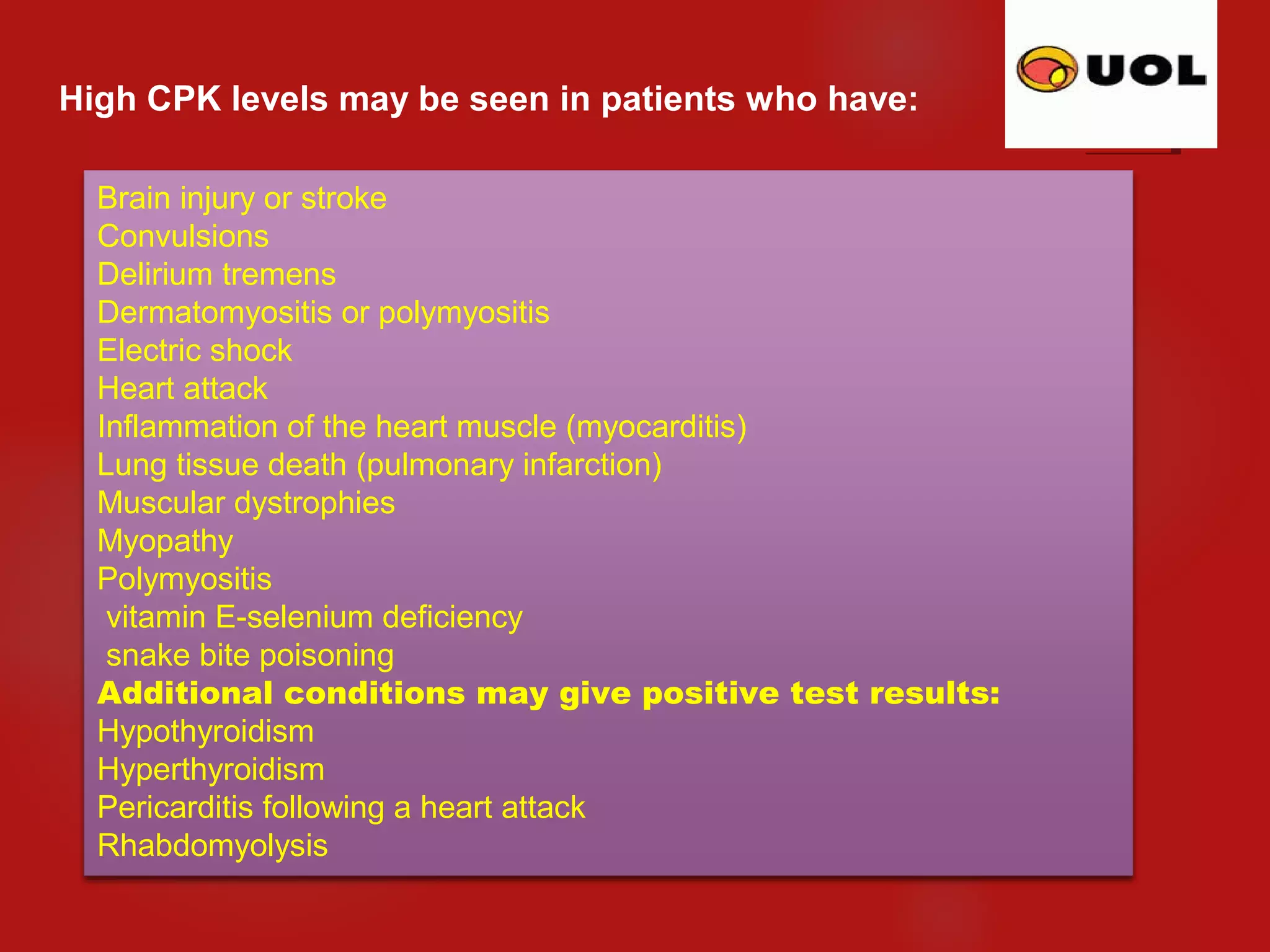 important of creatine kinase enzyme | PPT