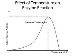 Effect of Temperature on
Enzyme Reaction
 