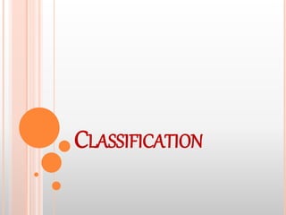 CLASSIFICATION
 