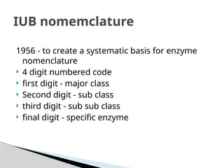 enzymes.-functions, sources .importance -characters. | PPT