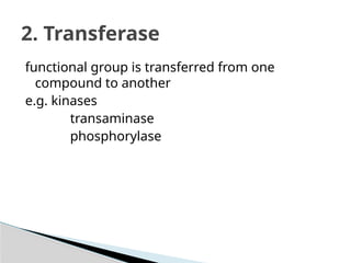 Transferase Rxn enzymes.-functions, sources .importance -characters. | PPT