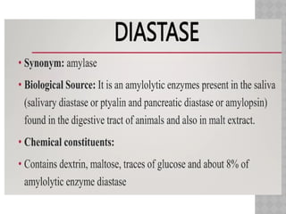 ENZYMES- Identification Test, Uses, Drugs of Enzymes | PPTX