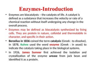 enzymes( nomenclature, types, mechanism and factor of the enzyme action ...