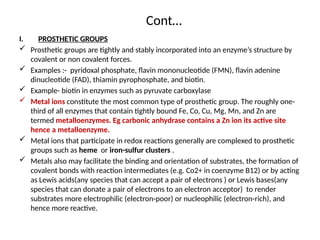 Prosthetic Group Examples Comprehensive Overview of Enzymes: Structure, Function, and Biomedical ...