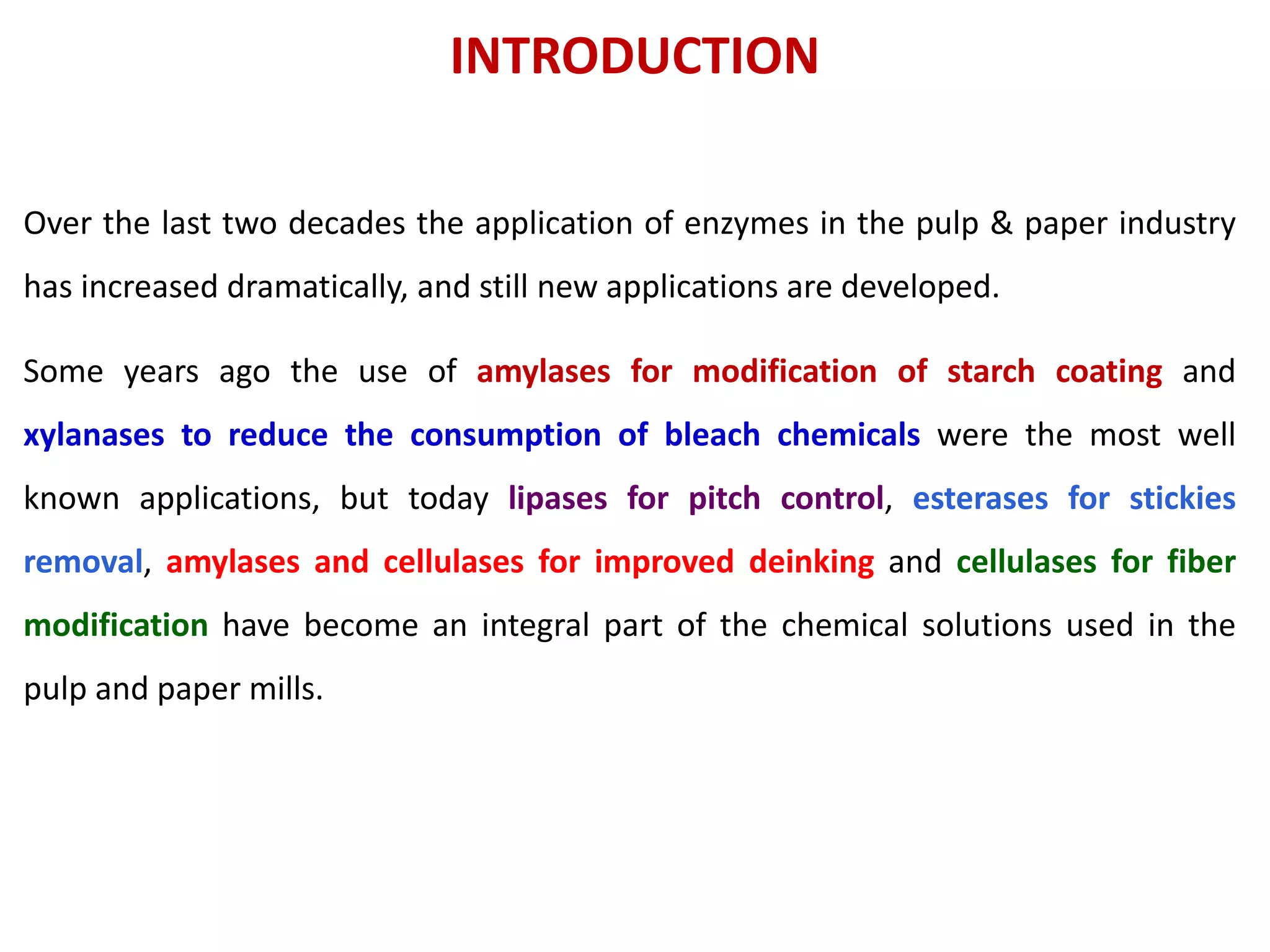 Enzymes are on duty@pulp and paper industry | PDF