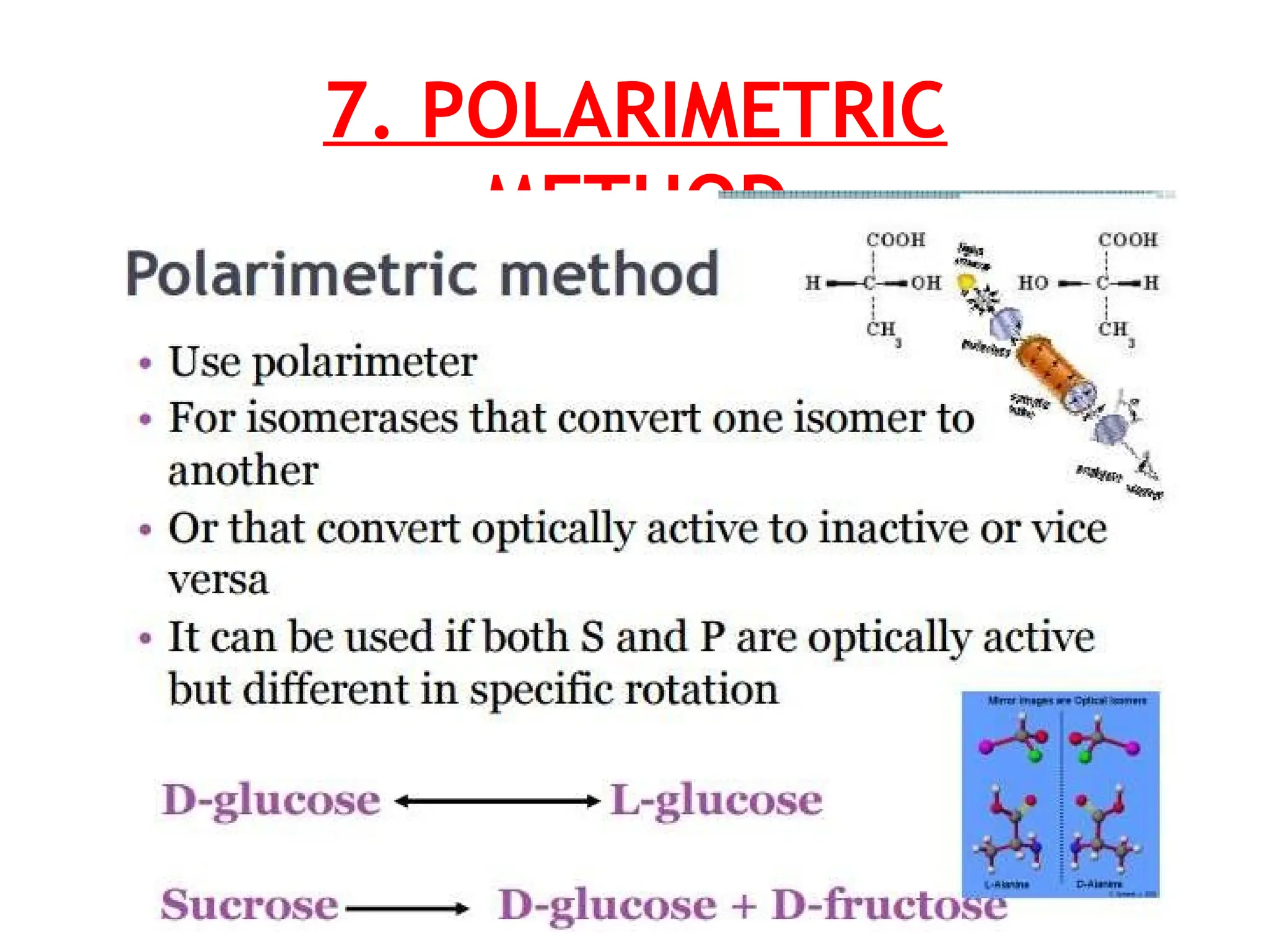 7. POLARIMETRIC
METHOD
 