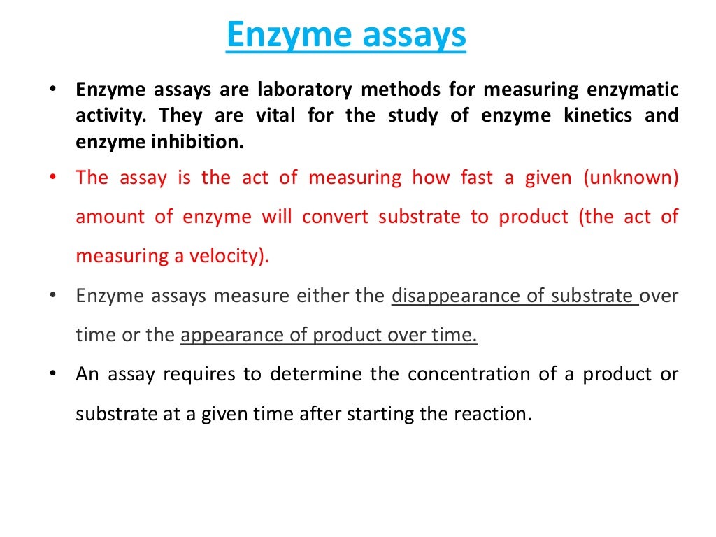 Enzymes assay ppt Best