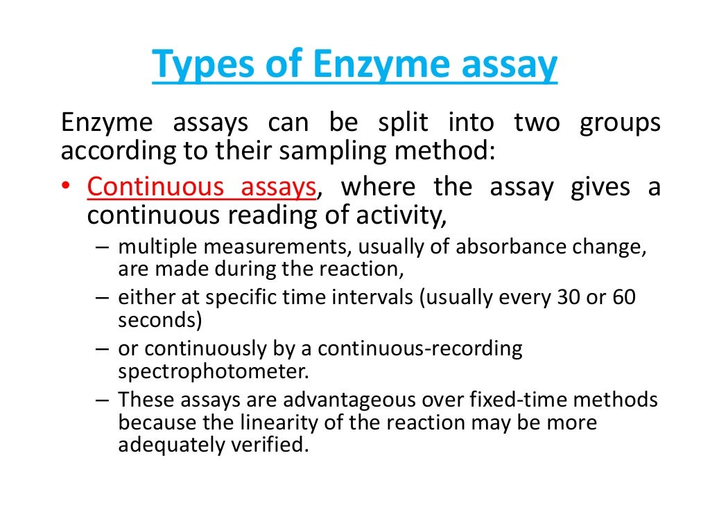 What Is Enzyme Assay In Biochemistry
