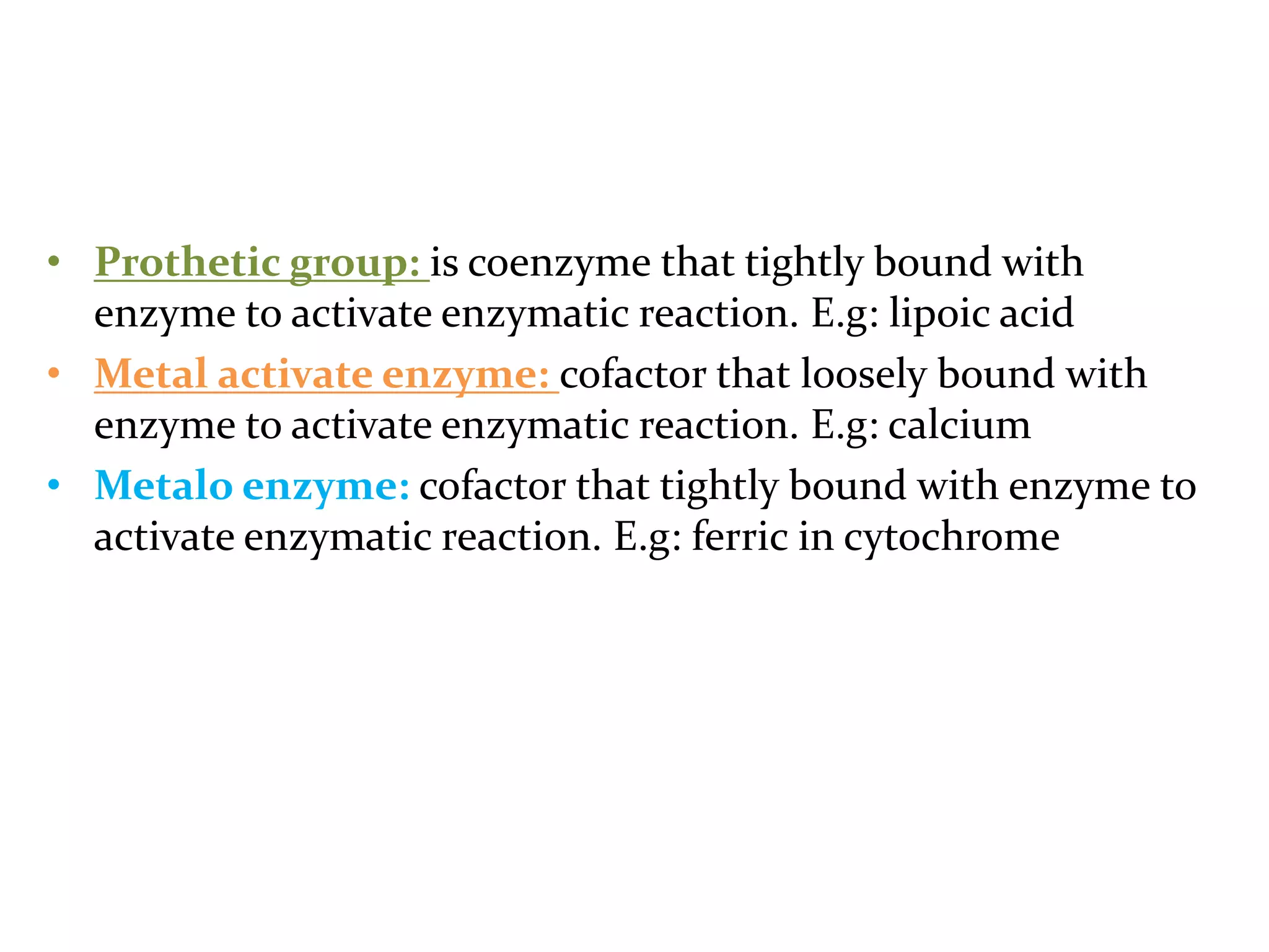 Prosthetic Group Examples enzymes, DE.ppt
