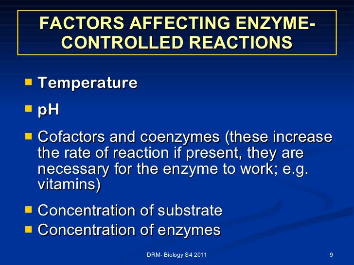 Enzymes for S4 2011IGCSE LEVEL