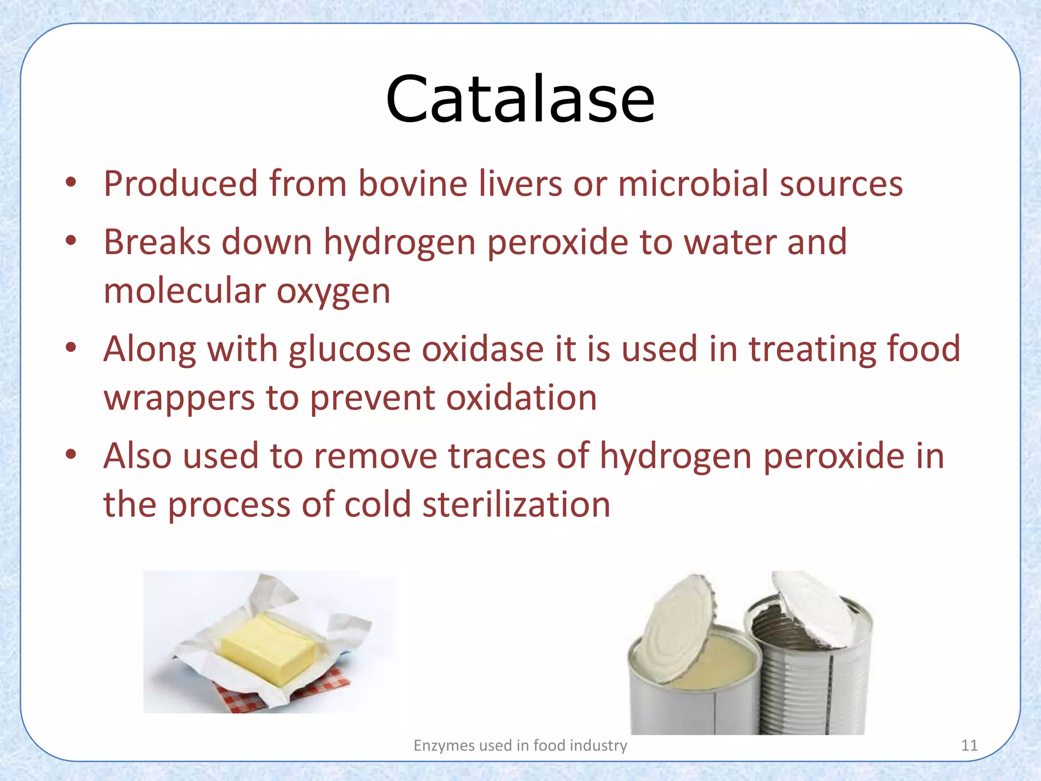 Application of Enzymes in food industry PPT