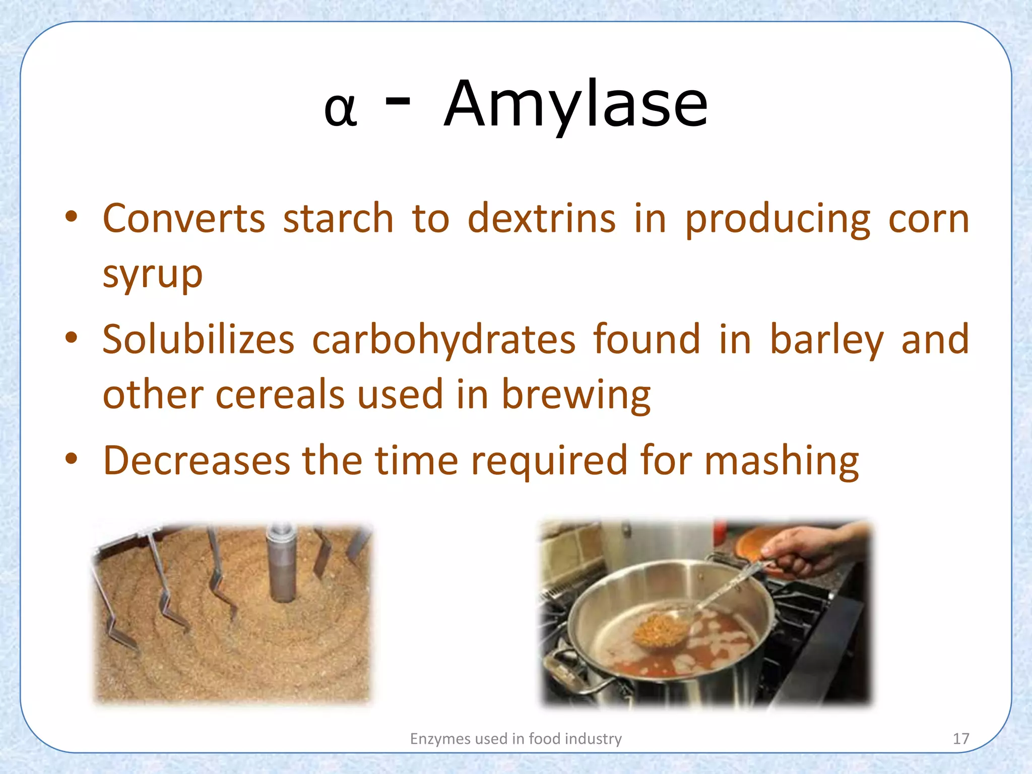 Application of Enzymes in food industry PPT