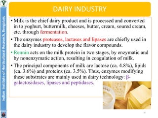Application of Enzymes in food industry | PDF