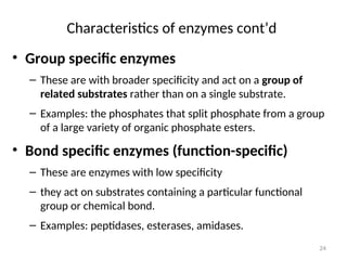 Group Specificity Example fundamentals of Enzymes diagnostic tests ppt | PPT