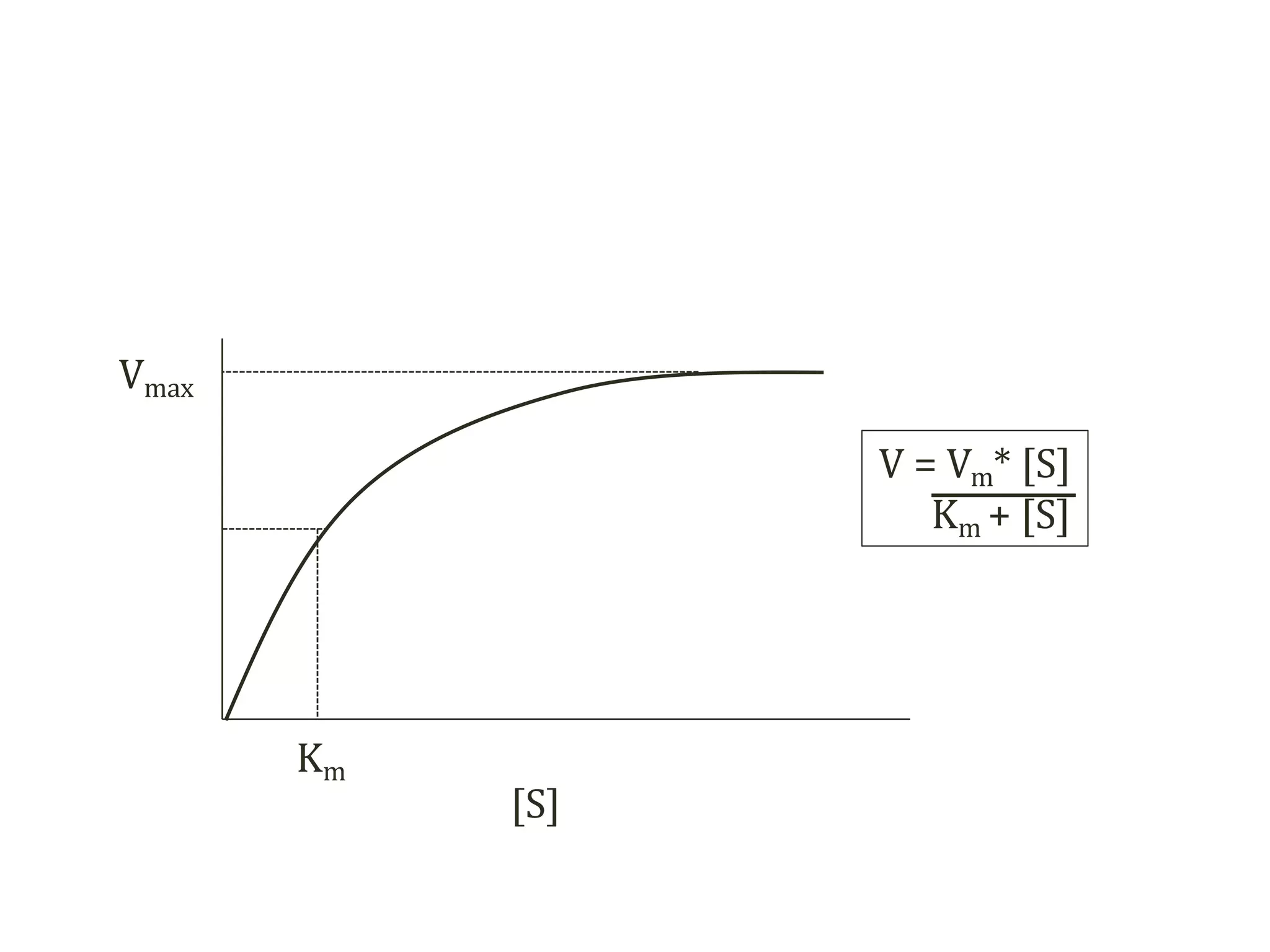 Vmax
V = Vm* [S]
Km + [S]
Km
[S]
 