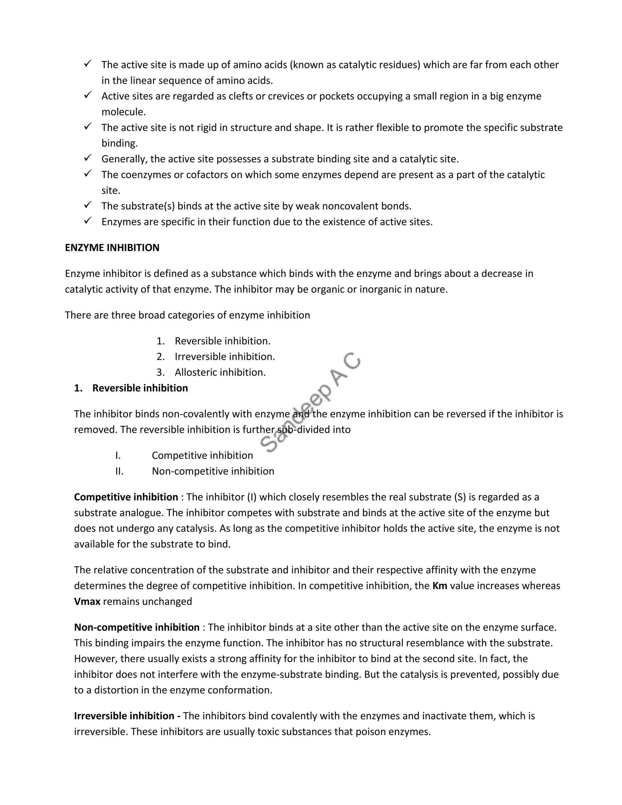 Enzymes notes, enzyme chapter | PDF