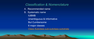 Subclass Systematics Enzymology for B.Sc. nursing students | PPTX