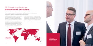www.eoexecutives.com6 7
Ob Sie als Kunde international eine Führungskraft suchen
oder als Kandidat die nächste Position im Blick haben,
die Berater von EO verfügen über das erforderliche Netz-
werk und die Expertise, um zu jeder Vakanz die passende
Persönlichkeit zu ﬁnden.
Unsere Partner waren selbst langjährig in Führungsposi-
tionen tätig. Die dort erworbenen umfassenden Branchen-
kenntnisse werden durch das professionelle Know-how
zur Personalvermittlung von EO ergänzt. Als Kunde werden
Sie immer von einem Berater betreut, dessen Branchen-
erfahrung zu Ihrem Unternehmen passt.
Unsere Unternehmenskultur ist geprägt von kollegialer
Zusammenarbeit, Commitment und Transparenz. Wir sind
davon überzeugt, dass unsere Kunden durch die von uns
platzierten Führungskräfte echte Wettbewerbsvorteile
erhalten. Unsere speziﬁsche Vorgehensweise in der
Besetzung einer Führungsposition nennen wir „the EO Way“.
Was zählt,
sind Resultate für
unsere Kunden.
22 Standorte 6 Länder
Internationale Reichweite
Erfolgreiche besetzte
Führungspositionen
in mehr als 54 Ländern
EO ist ein wachsendes Partnernetzwerk mit Standorten in Großbritannien,
Deutschland, Belgien, Frankreich, Italien und Südafrika.
7
 