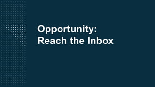 Opportunity:
Reach the Inbox
 