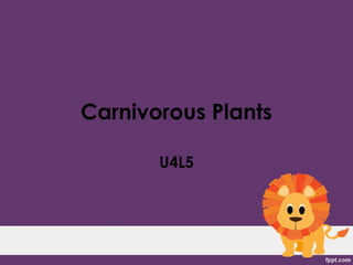 Carnivorous Plants
U4L5
 
