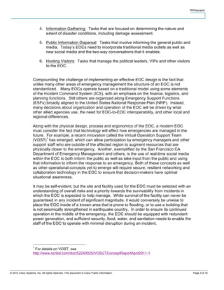 The Network Enabled Emergency Operations Center (EOC) | PDF