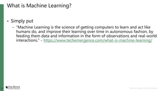 Machine Learning for Data Extraction | PPTX